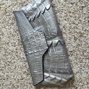 Raven Kauffman Silver Exotic Clutch